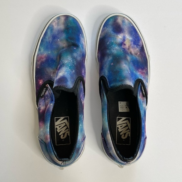 Vans classic galaxy slip on shoes purple blue VGUC women’s 10 ten - Picture 1 of 5